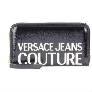 VERSACE JEANS COUTURE Patent Continental Wallet
